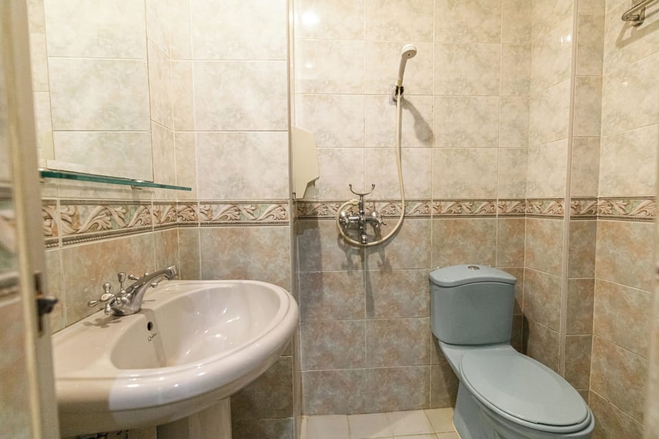Standard Double Room | Bathroom | Shower, rainfall showerhead, hair dryer, towels