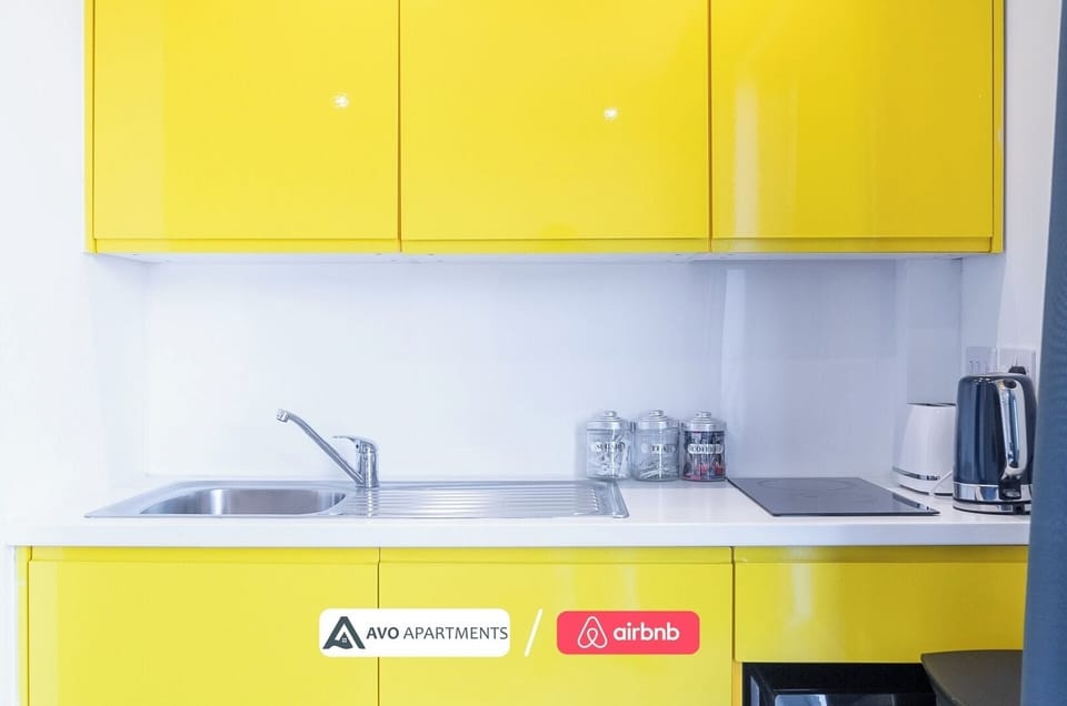 Kitchen at Avo Apartments Short Lets & Serviced Accommodation
