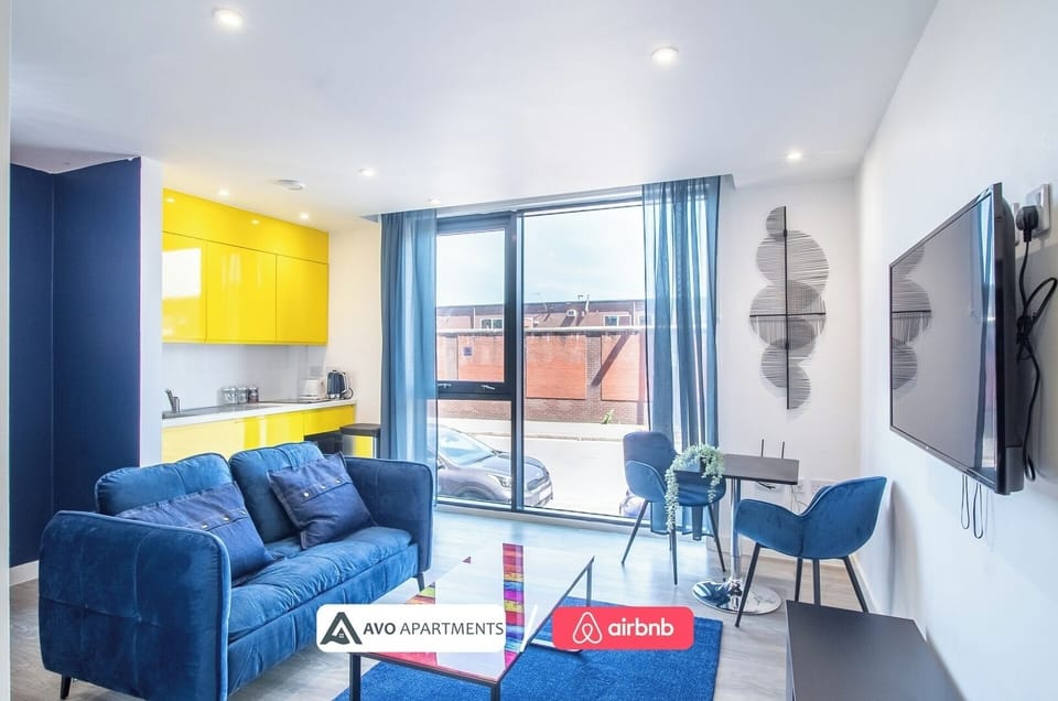 Lounge & Kitchen at Avo Apartments Short Lets & Serviced Accommodation