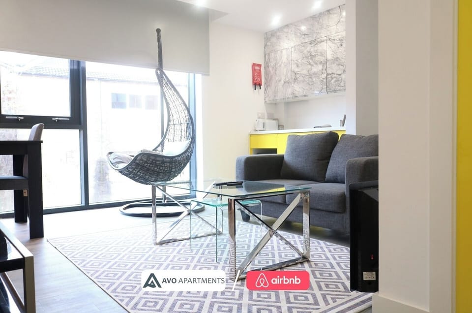 Lounge & Kitchen at Avo Apartments Short Lets & Serviced Accommodation