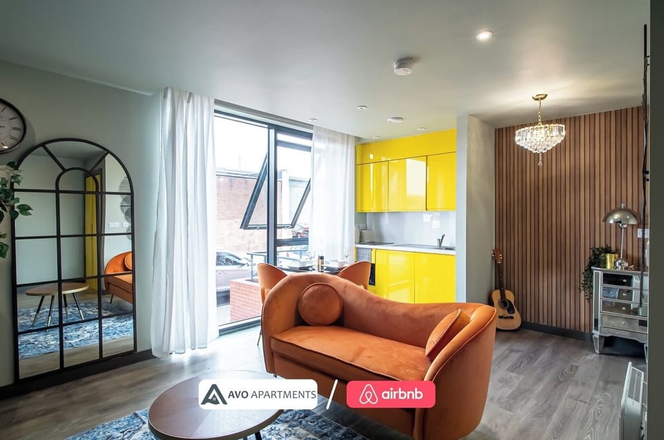Lounge & Kitchen at Avo Apartments Short Lets & Serviced Accommodation