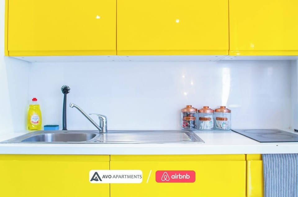 Kitchen at Avo Apartments Short Lets & Serviced Accommodation