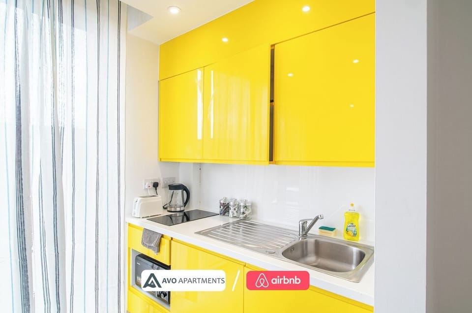 Kitchen at Avo Apartments Short Lets & Serviced Accommodation