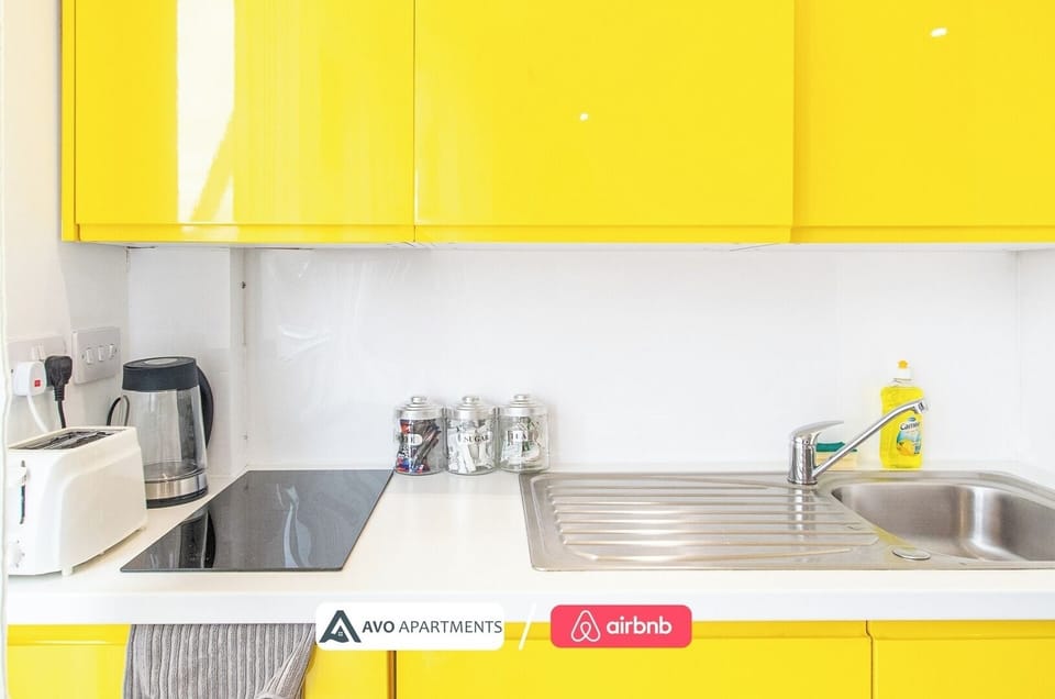Kitchen at Avo Apartments Short Lets & Serviced Accommodation
