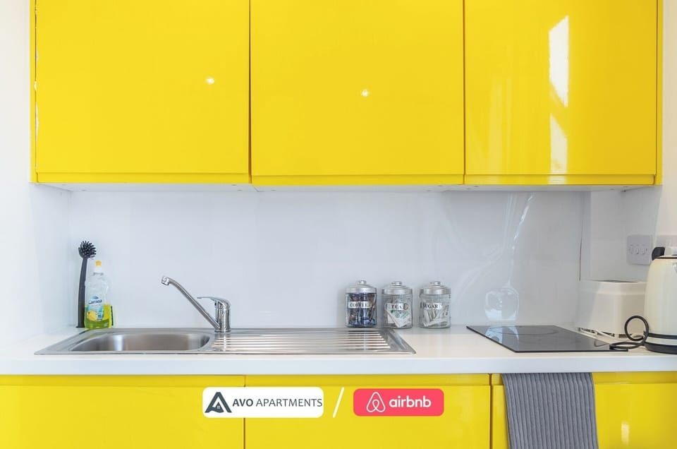Kitchen at Avo Apartments Short Lets & Serviced Accommodation
