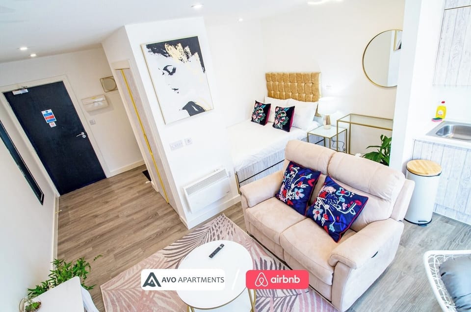 Lounge & Bedroom at Avo Apartments Short Lets & Serviced Accommodation