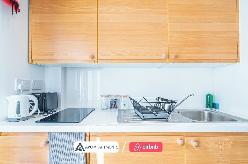 Kitchen at Avo Apartments Short Lets & Serviced Accommodation