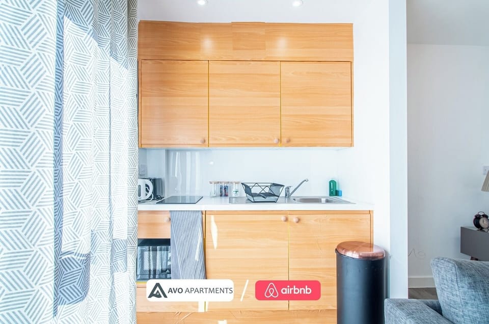 Kitchen at Avo Apartments Short Lets & Serviced Accommodation