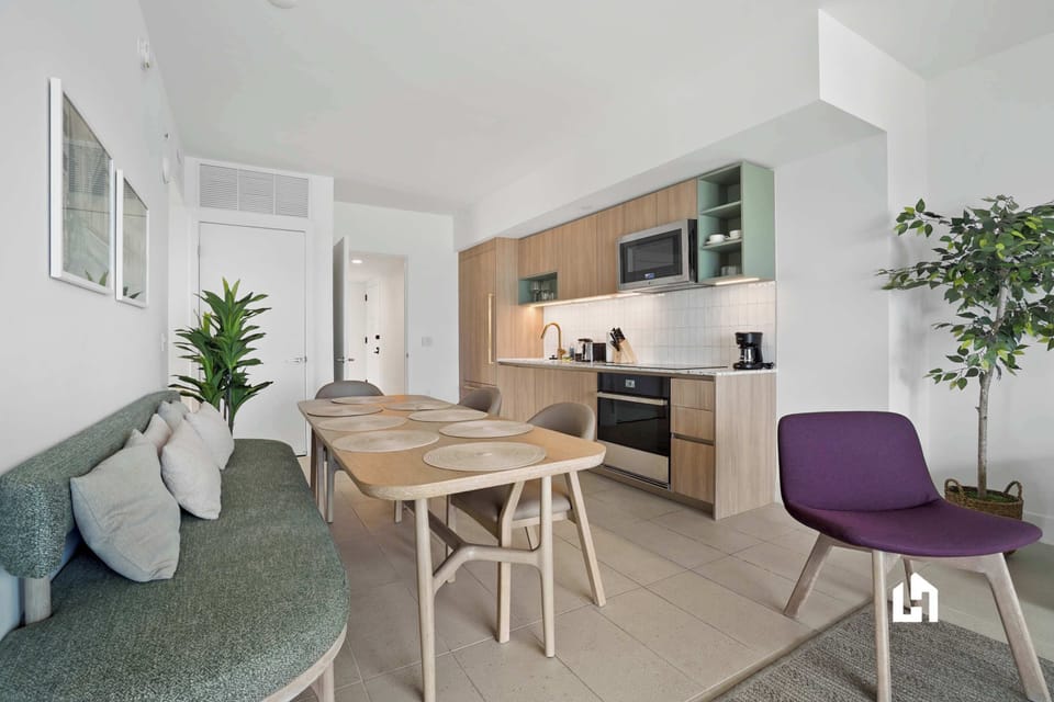 Enjoy meals and conversation in the stylish dining area.