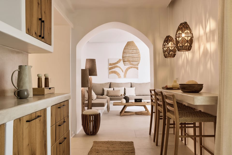Villa Aethera Milos | Private kitchen | Fridge, microwave, oven, dishwasher