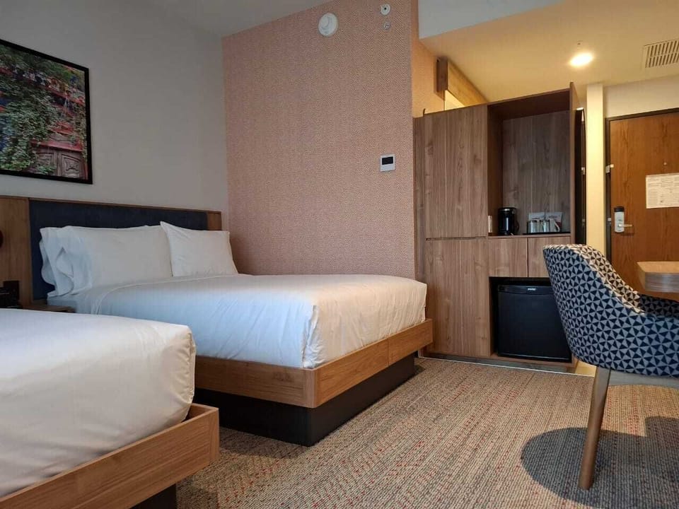 Room, 2 Double Beds | In-room safe, desk, laptop workspace, iron/ironing board