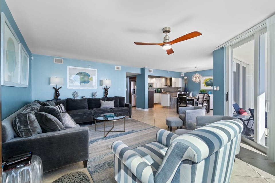 Condo, Multiple Beds (SeaSpray West 203-Gulf Front) | Living area