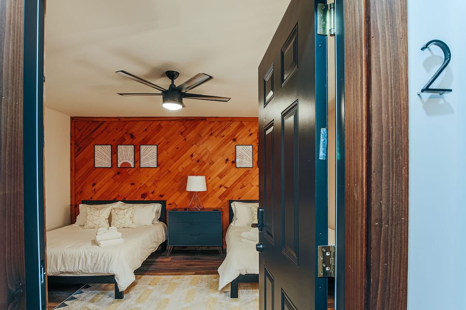 Step into a spacious unit with contemporary decor and natural light.