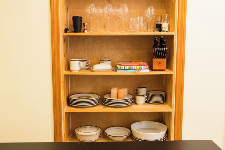 Spacious fully stocked kitchen
