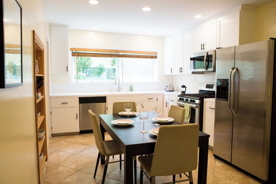 Spacious fully stocked kitchen