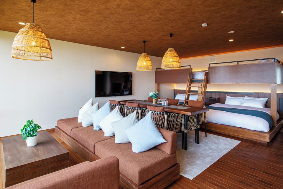 Premium Quadruple Room with Open-Air Bath and Sea View,  Non Smoking | Down comforters, in-room safe, blackout drapes, WiFi (free)
