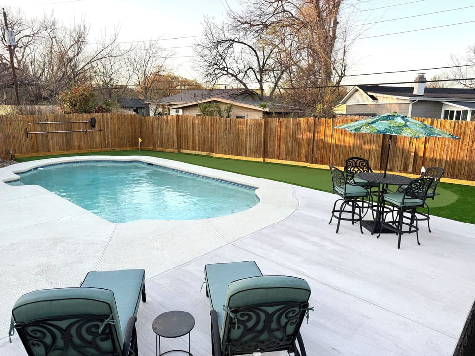 Gated, private pool (not heated) with putting green
