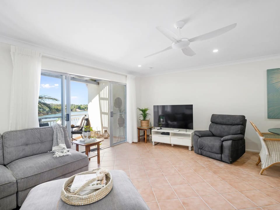 Relax in the light-filled living area