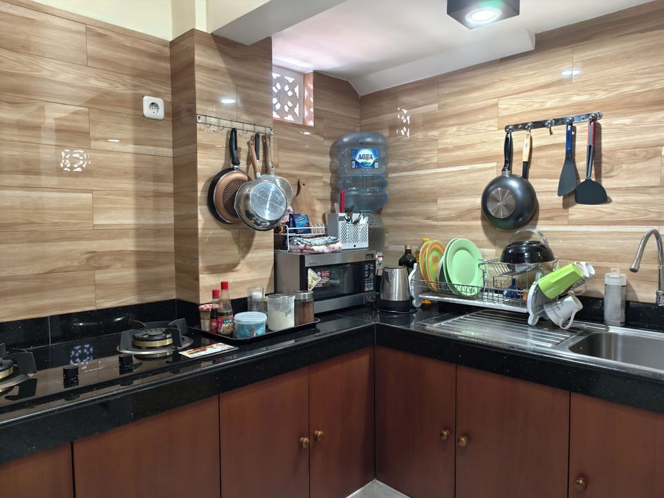 Deluxe Double Room | Shared kitchen | Fridge, microwave, stovetop, dishwasher
