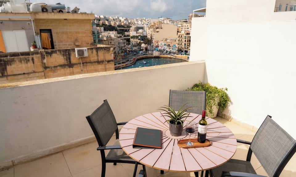 Terrace with City and Seaview