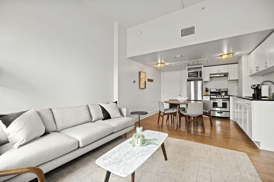 Gather comfortably with an open layout made for easy nights.