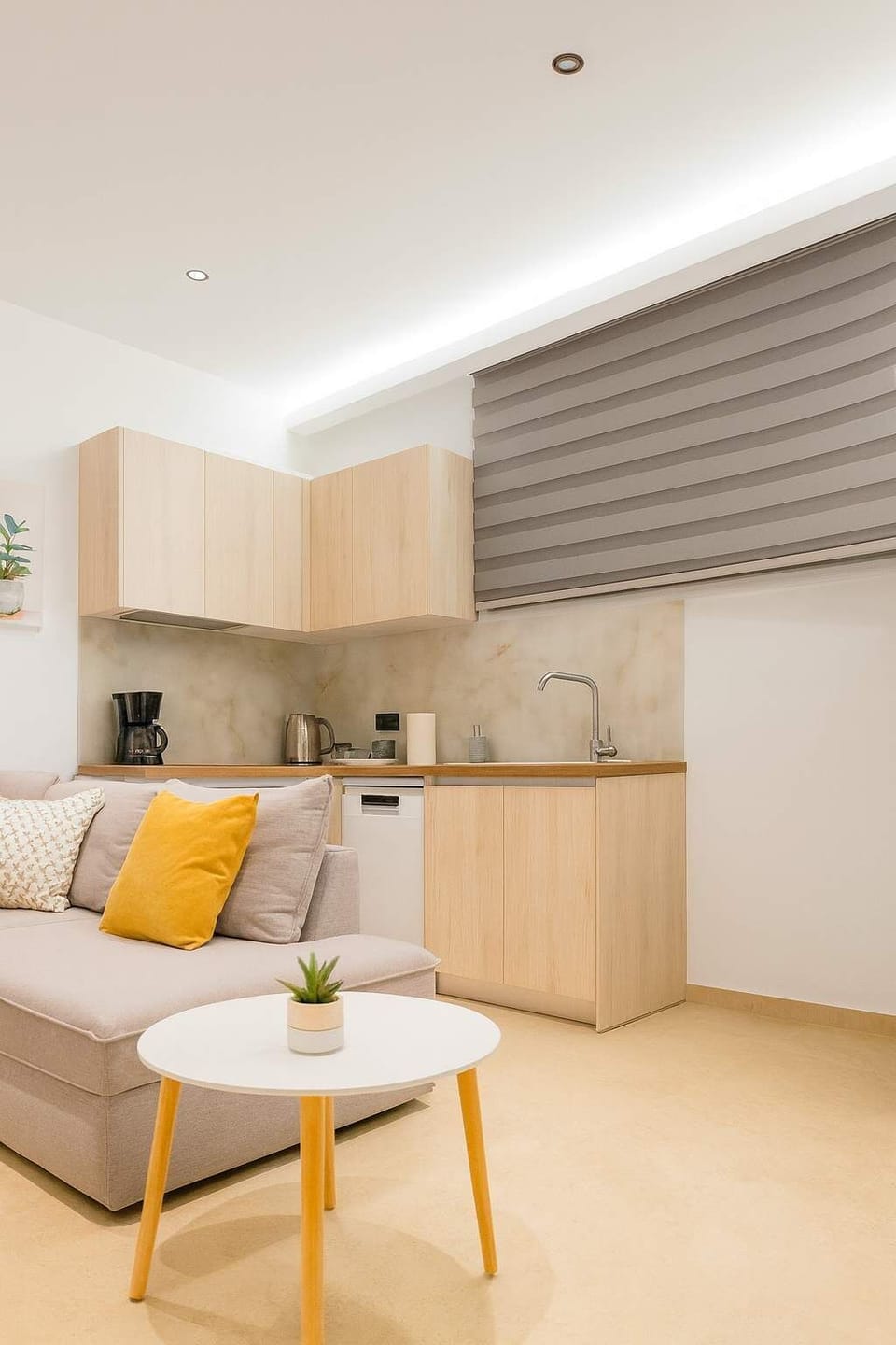 Modern living room space available for our guests