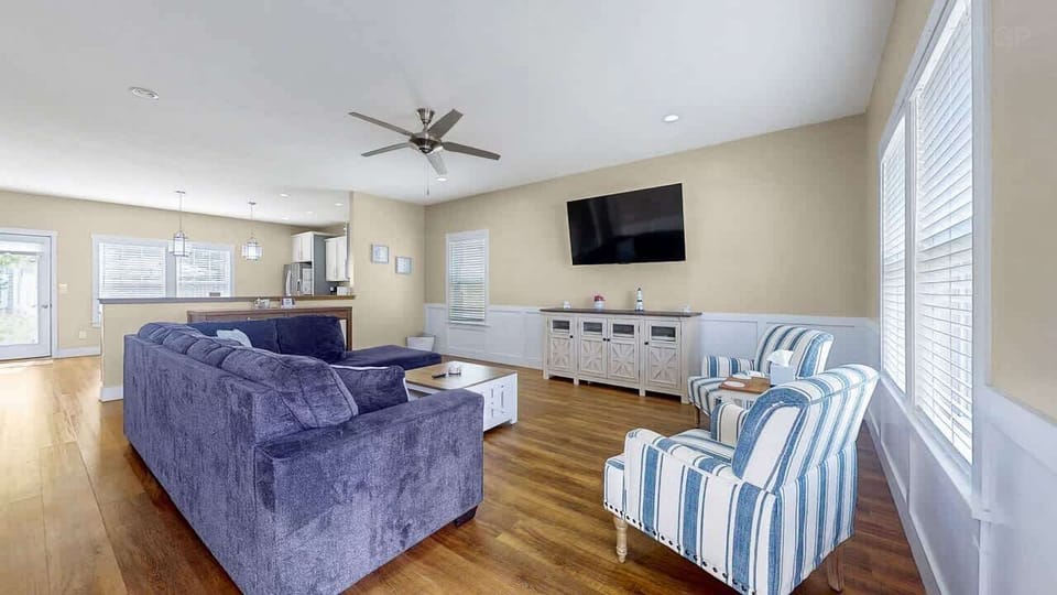 Living room with Smart TV is a great gathering place for your group