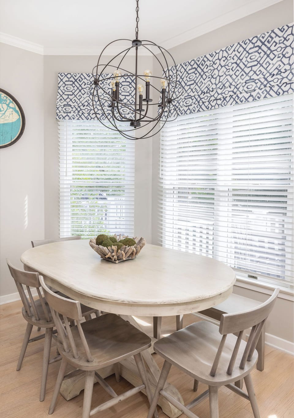 Dining table for six.