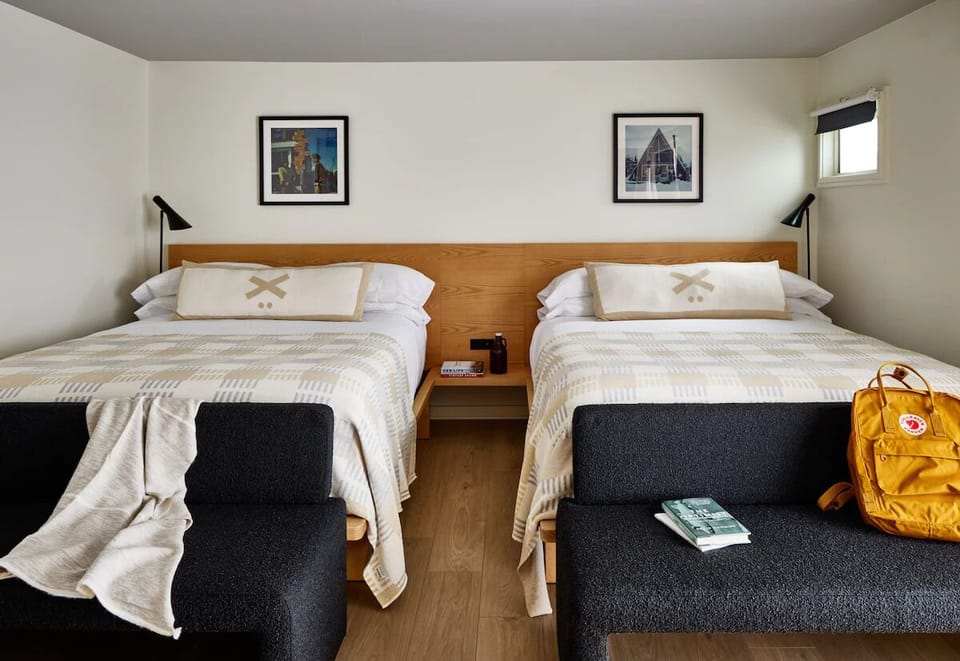 Drift off peacefully in twin beds with crisp linens.
