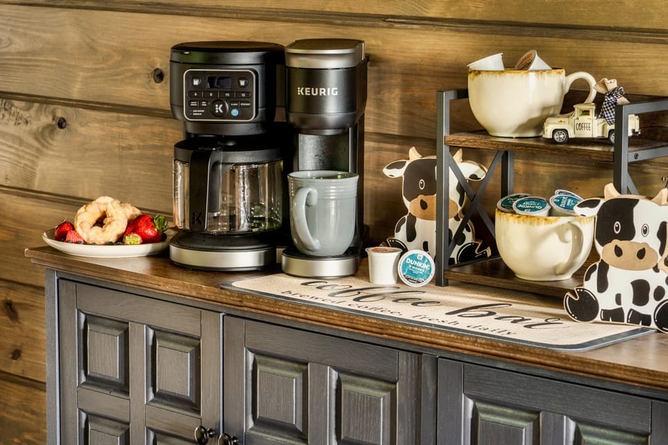 Drip and single-serve brewers with a variety of pods.