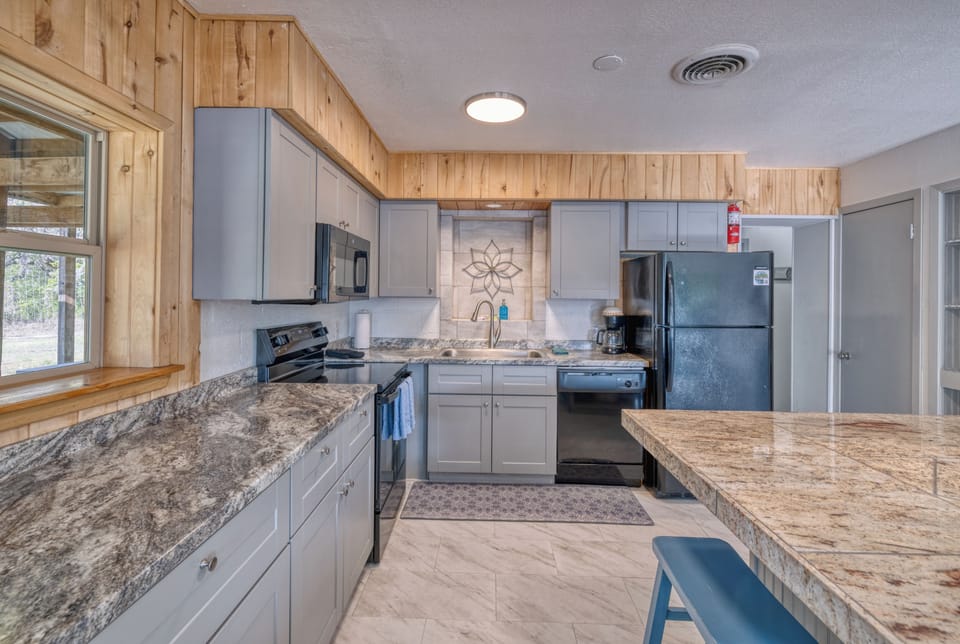 Kitchen view in cabin