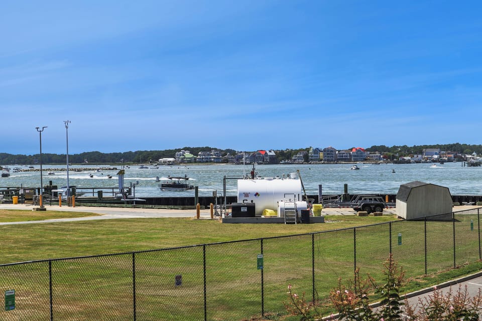 View of the Bay at the Inlet from our balcony (overlooking the Coast Guard base)