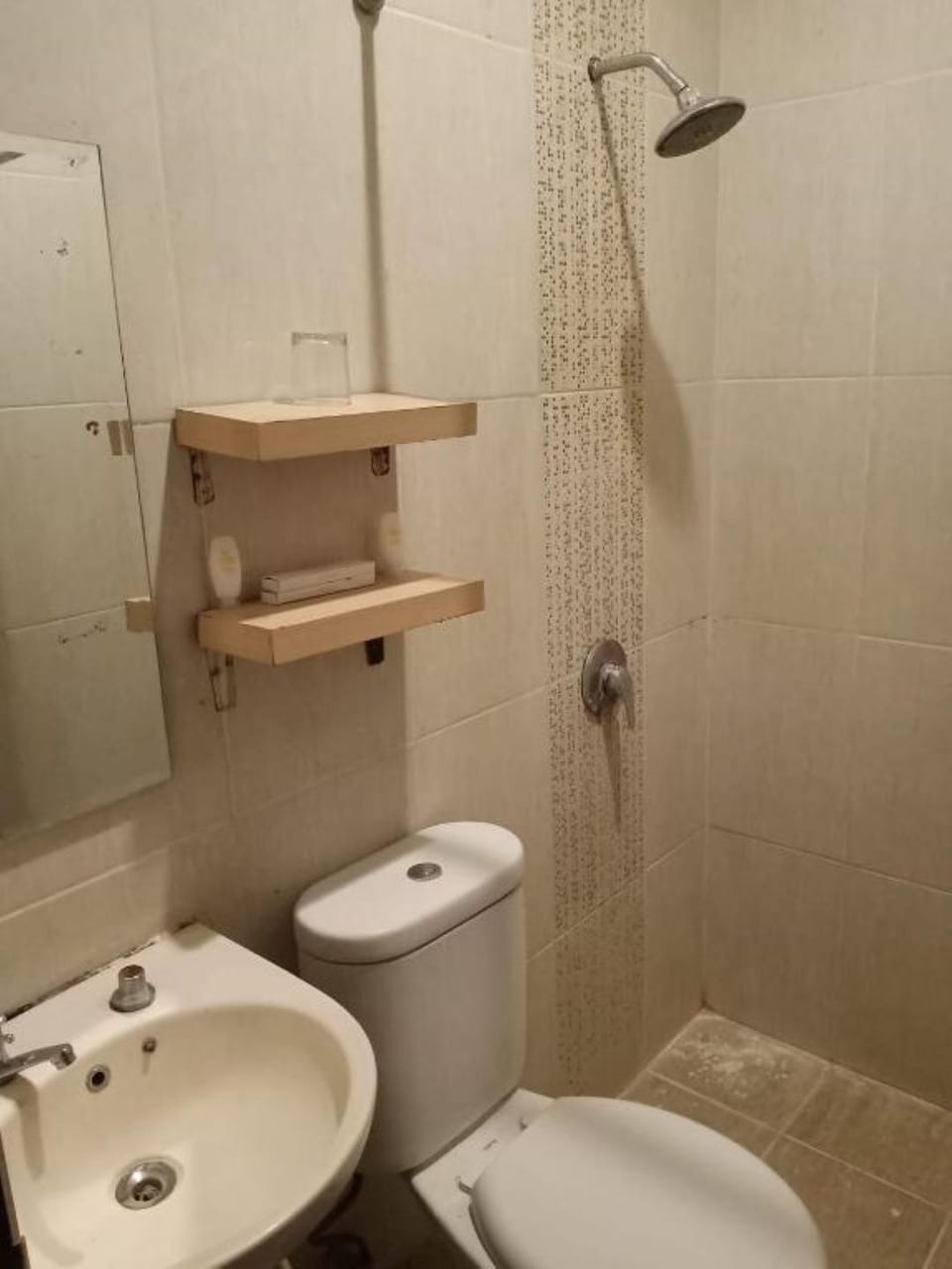 Slippers, towels, soap, shampoo