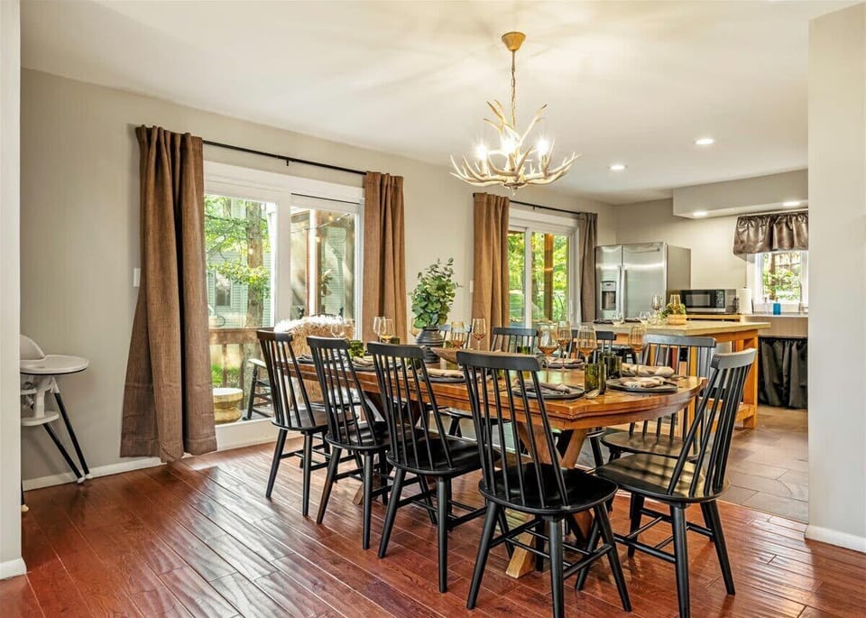 Our spacious dining table comfortably seats 10 — perfect for family dinners, game nights, or sharing stories over a delicious meal.

