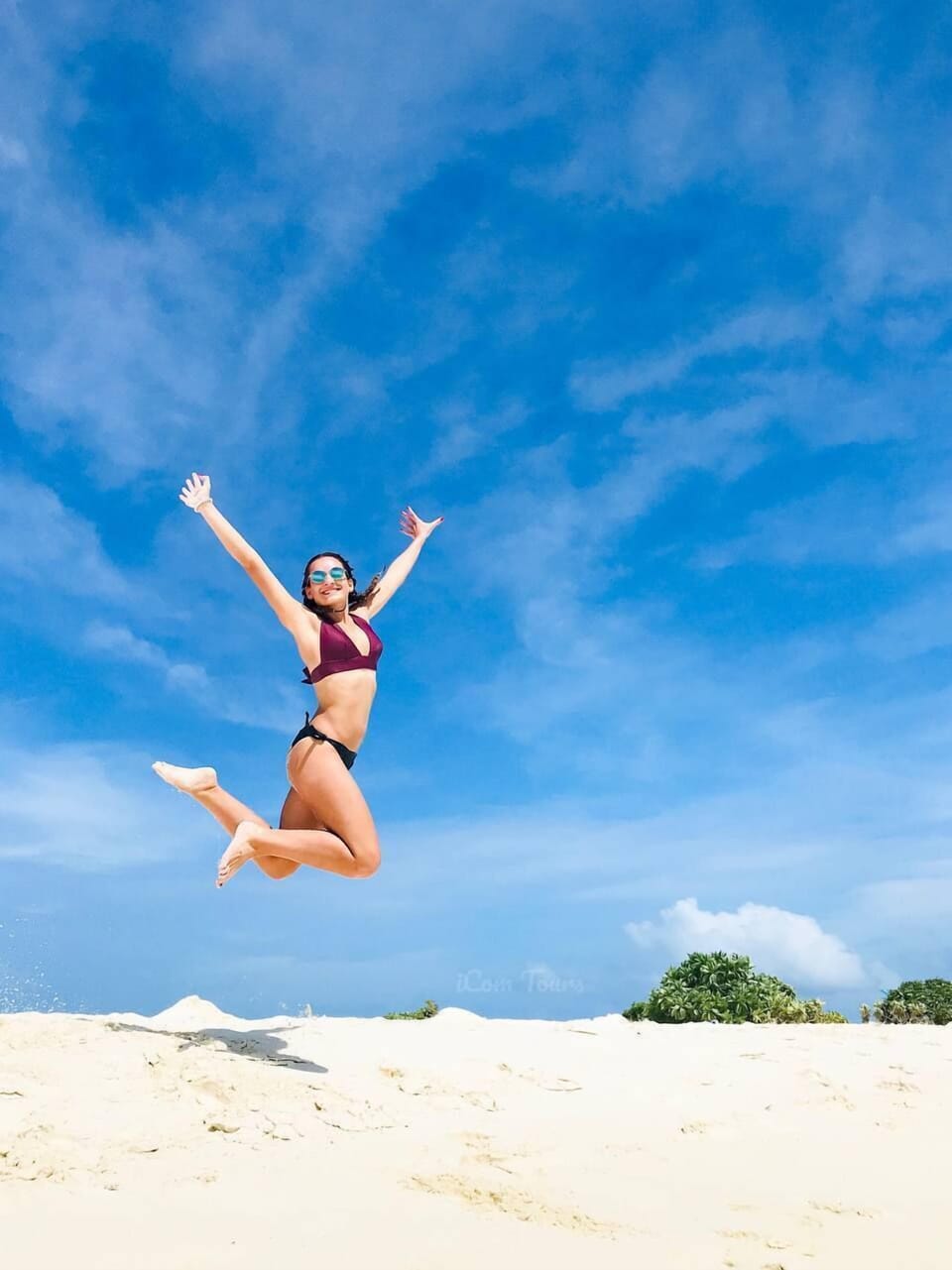 On the beach, white sand, free beach shuttle, beach towels