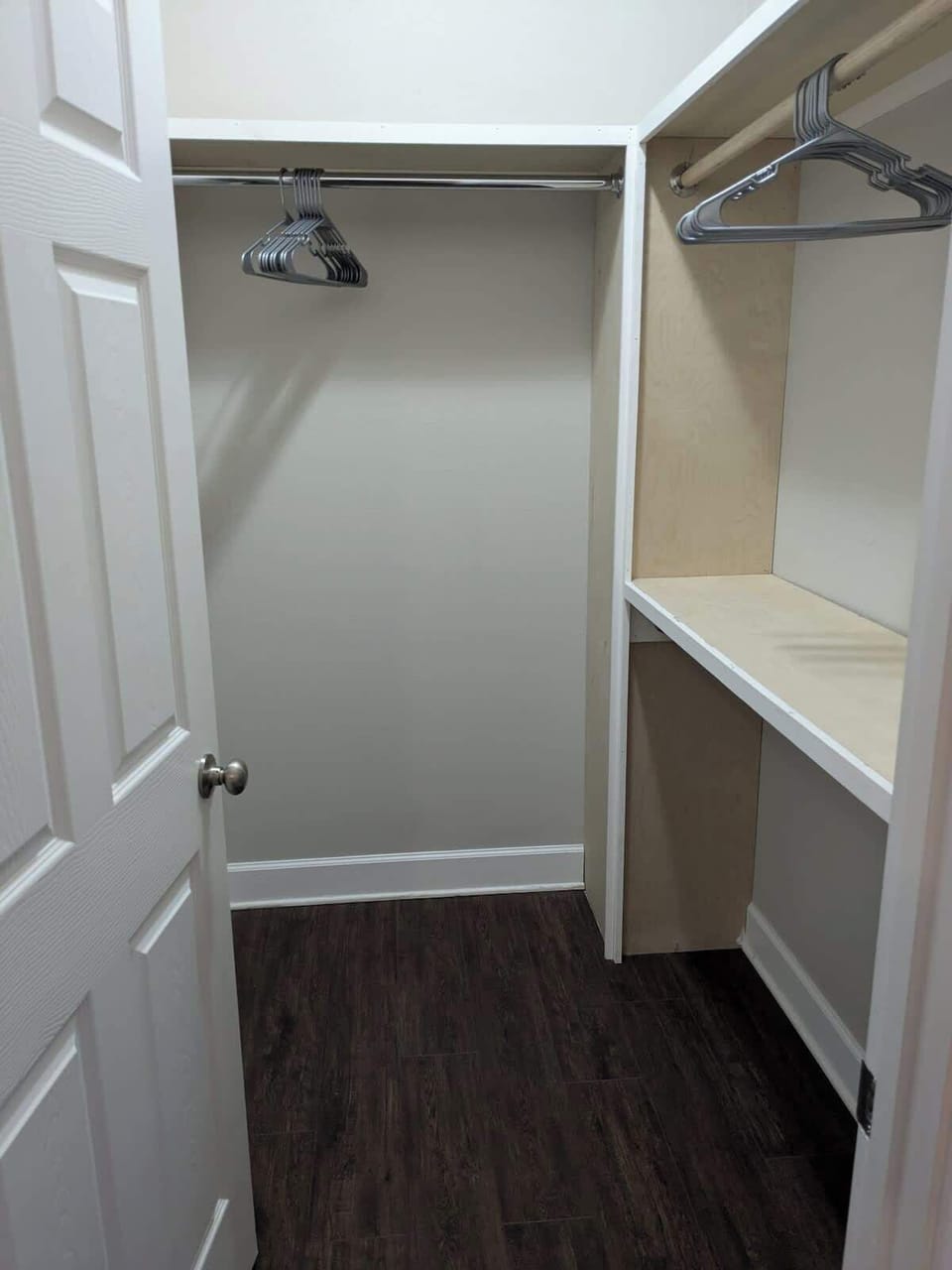 The master bedroom walk-in closet.
