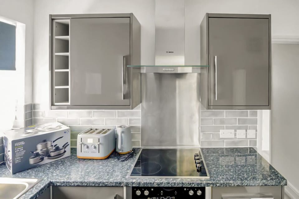 Coffee station and cooking essentials