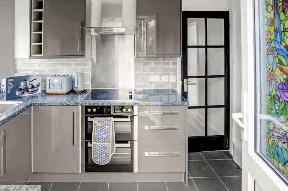 Sleek kitchen with modern appliances