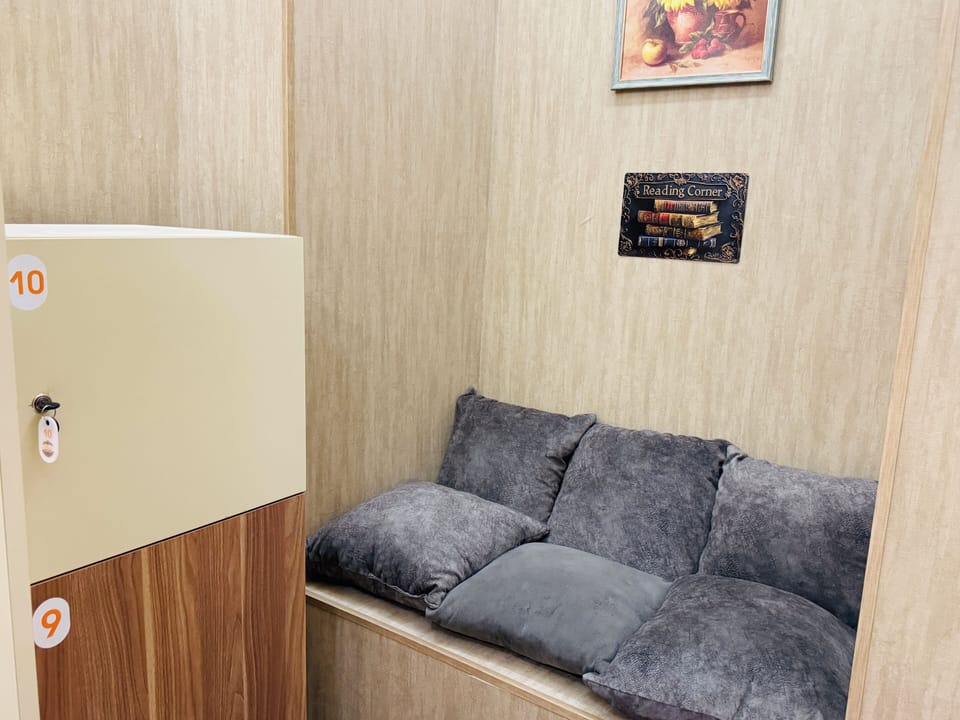 Comfort Shared Dormitory | Premium bedding, desk, laptop workspace, blackout drapes