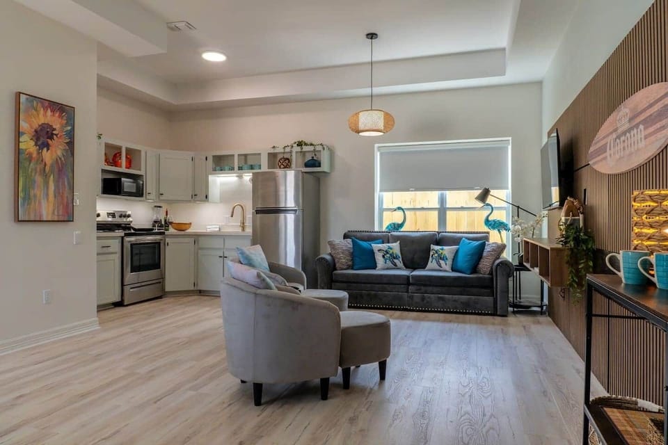 Spacious Living Room and Kitchen.
