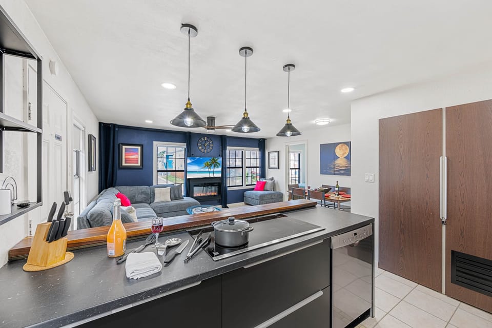 You will have a well stocked kitchen and be able to be a part of the fun.