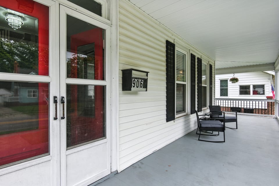 Door, Building, House, Porch, Chair