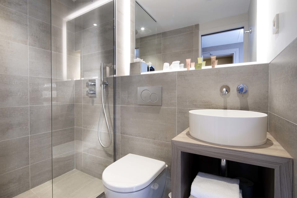 Comfort Twin Room | Bathroom | Shower, free toiletries, hair dryer, towels