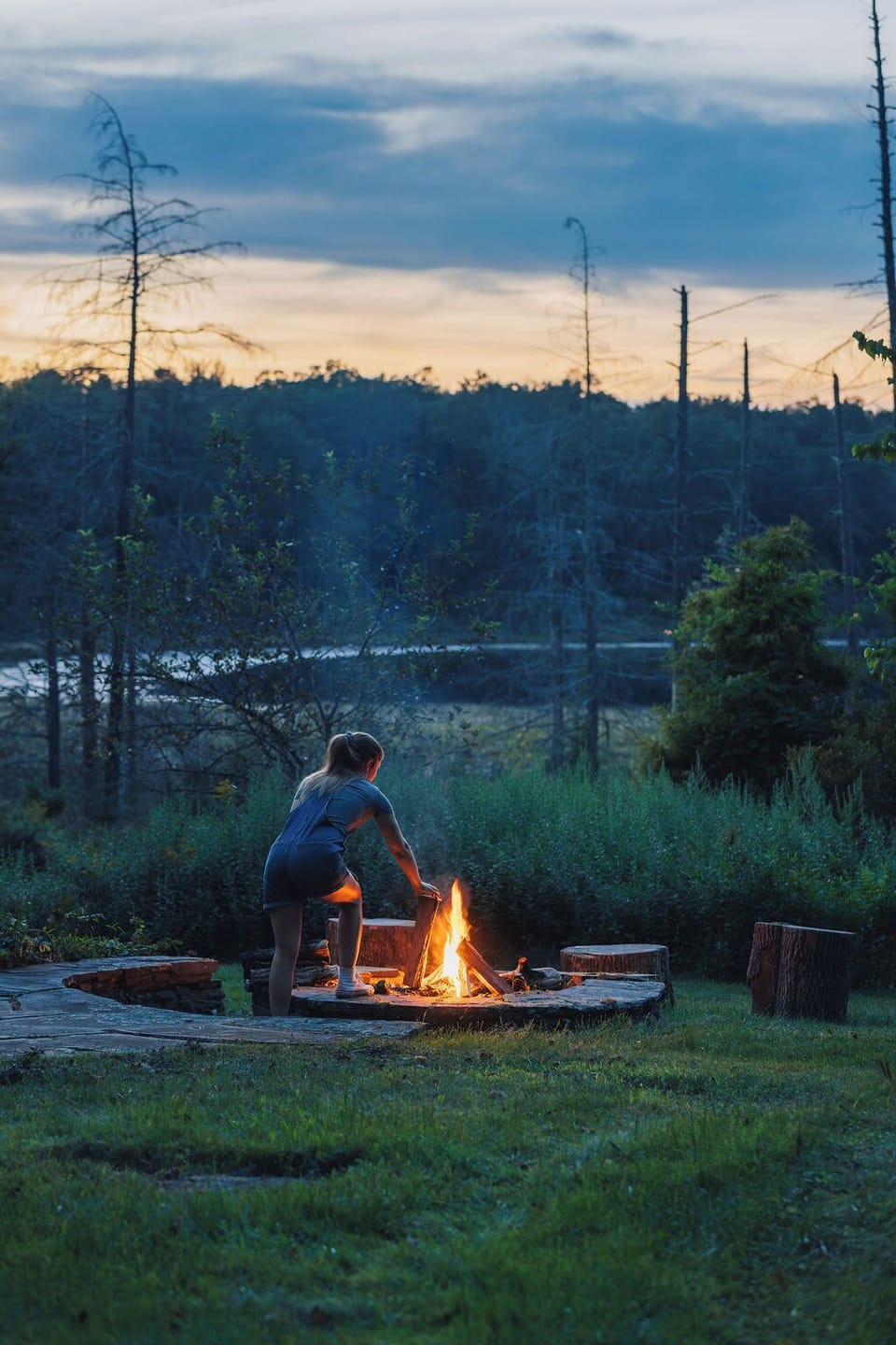 Unwind by the fire with a serene lake view — the perfect spot for s’mores, stargazing, and reconnecting with nature in the heart of Upstate NY.