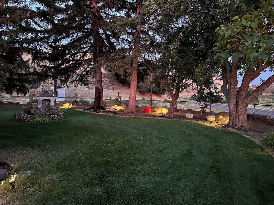 
Fenced in yard