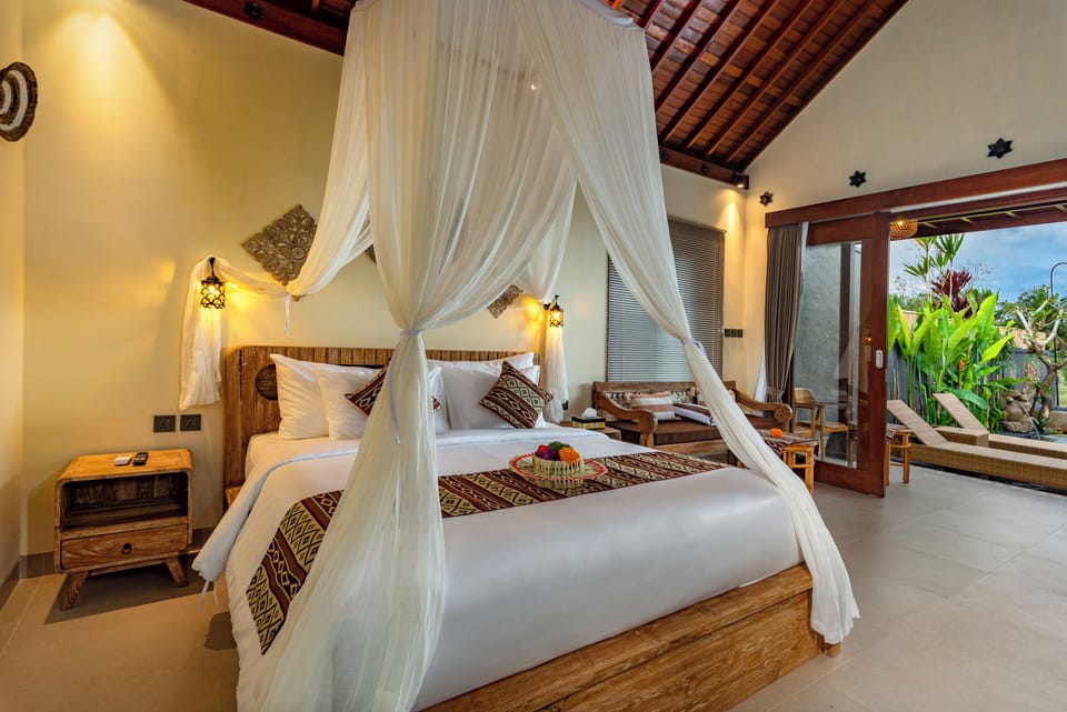 Villa, 1 Bedroom, Pool View | Premium bedding, bed sheets