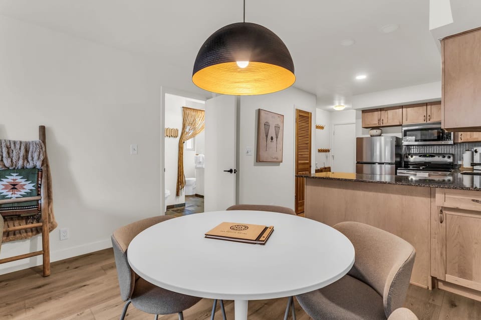 Dining area: Table seating for 4, open to kitchen and living room