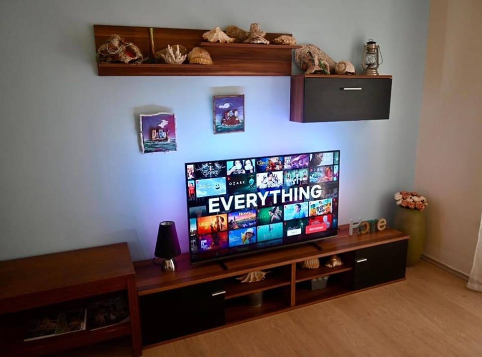Apartment (Two Bedroom Apartment with Balcony) | Living room | 32-inch flat-screen TV with satellite channels