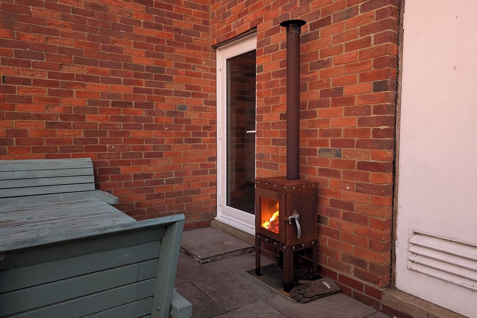 Outdoor wood stove