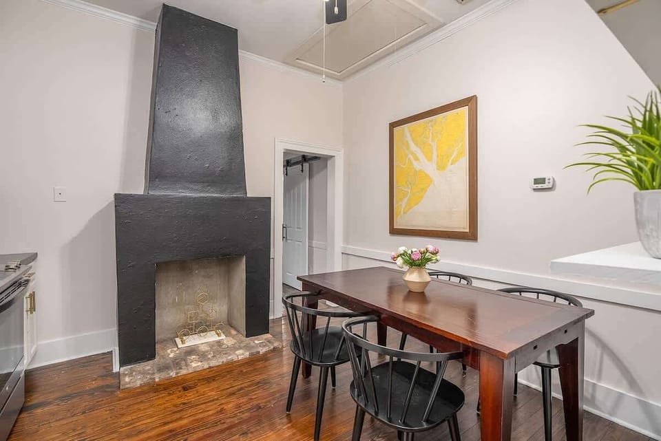 Spacious dining room table is perfect for meals together!